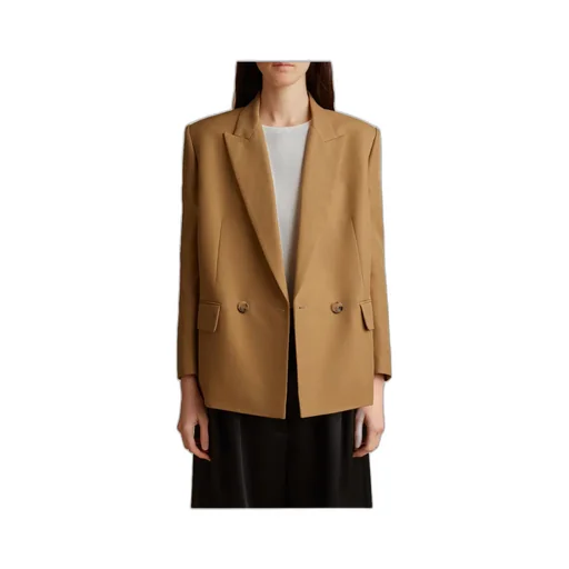 Peak-Lapel Double-Breasted Blazer