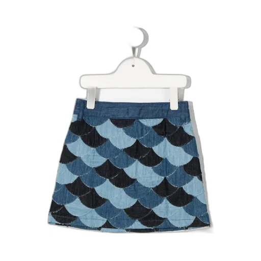 Patchwork-Detail Denim Skit