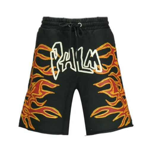 Graffiti Flames Logo-Print Shorts