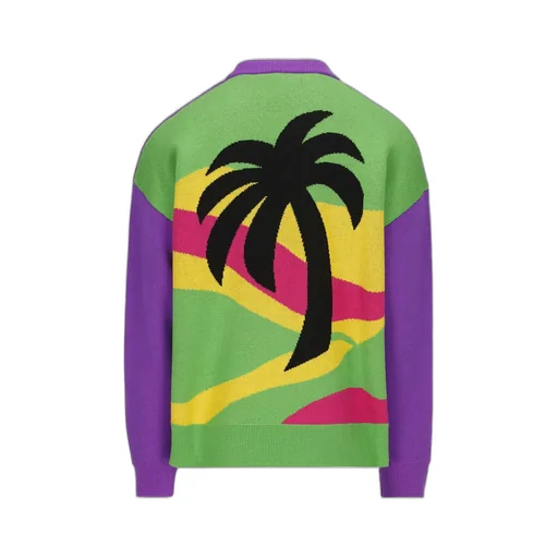 Palm Angels Palm Tree Intarsia Knit Crewneck Jumper