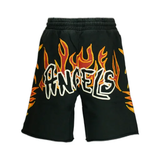 Graffiti Flames Logo-Print Shorts