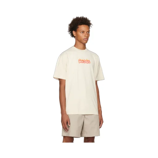 Burning Logo Print T-Shirt