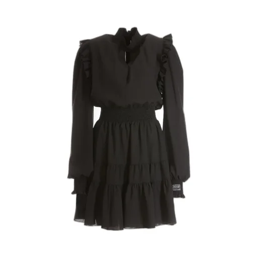 Ruched Long-Sleeve Mini Dress