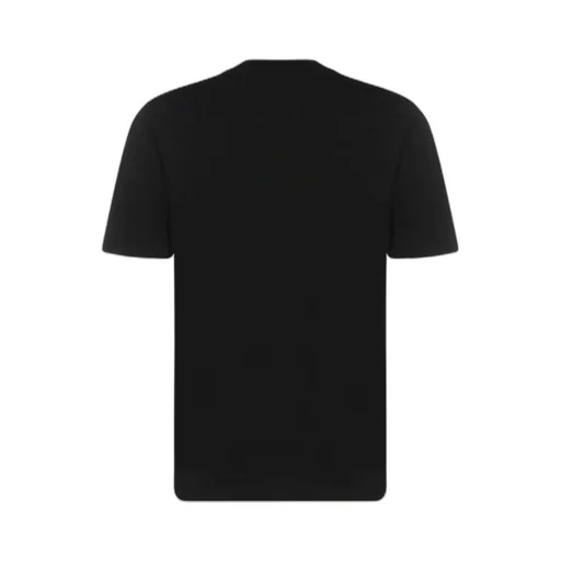 Black Logo Print Round-Neck T-Shirt