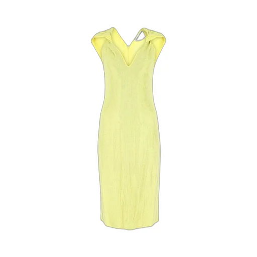 Bottega Veneta V-Neck Stretched Midi Dress