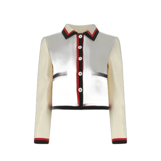 Single-Breasted Panama Silk Jacket