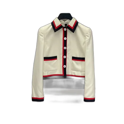 Single-Breasted Panama Silk Jacket