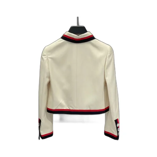 Single-Breasted Panama Silk Jacket