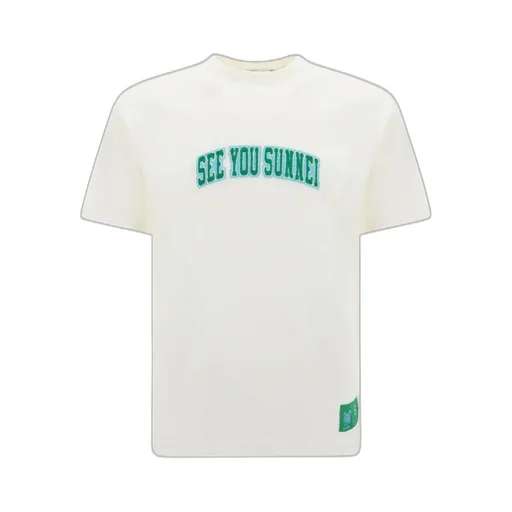 Sunnei Logo Flocked Crewneck T-Shirt