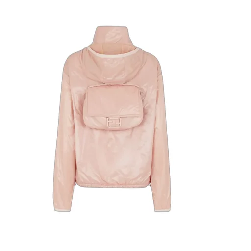 Fendi High-Neck Bag-Detailed Windbreaker