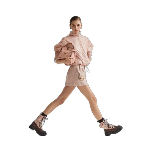 Fendi High-Neck Bag-Detailed Windbreaker