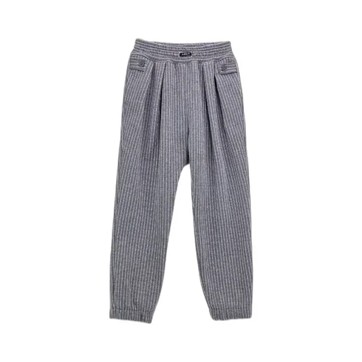 Striped Tailored-Cut Trousers