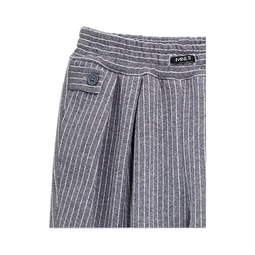 Striped Tailored-Cut Trousers