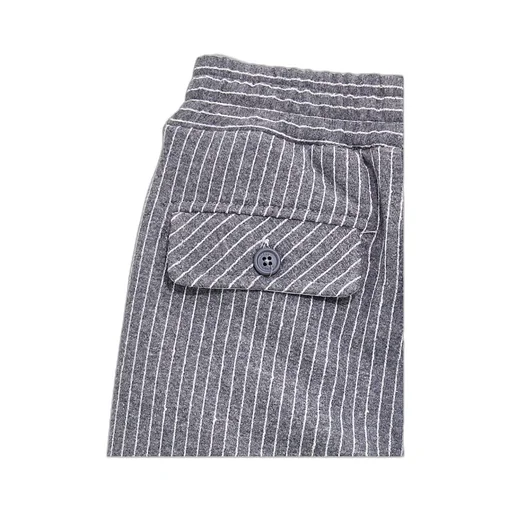Striped Tailored-Cut Trousers