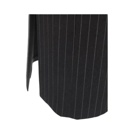Versace Pinstripe High Waist Midi Skirt