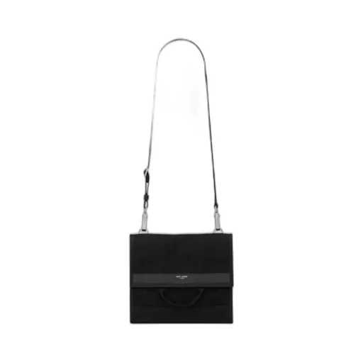 Saint Laurent City Flap Logo Detailed Clutch Bag