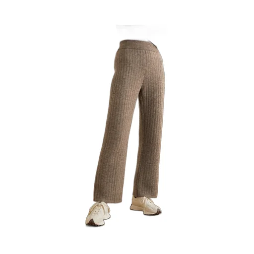 Shad Ribbed Knitted Straight Casual Pants