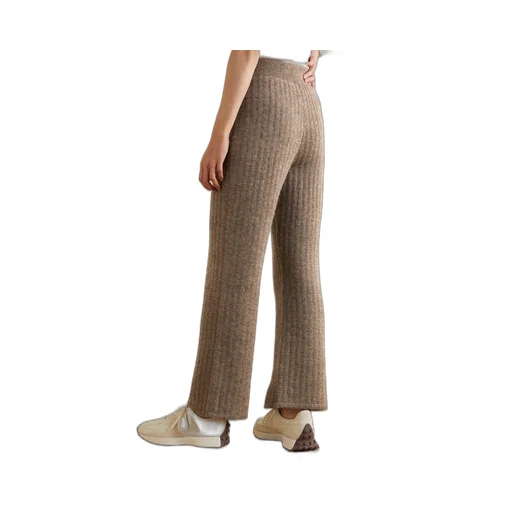 Shad Ribbed Knitted Straight Casual Pants