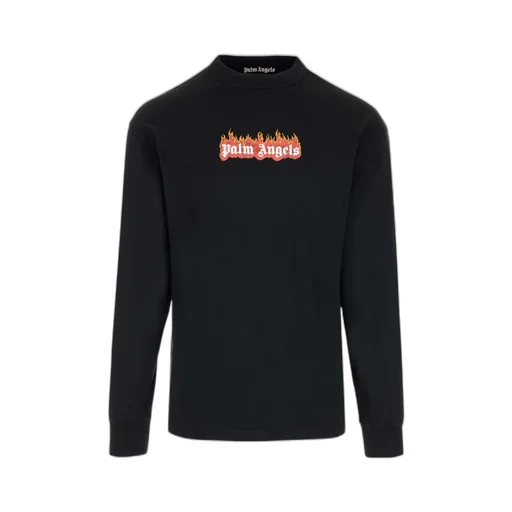 Burning Logo-Print Long-Sleeve T-Shirt