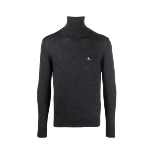 Vivienne Westwood Orb Embroidered Turtleneck Knit Jumper