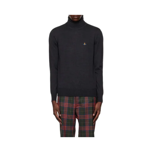 Vivienne Westwood Orb Embroidered Turtleneck Knit Jumper