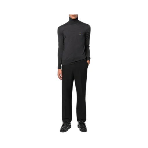 Vivienne Westwood Orb Embroidered Turtleneck Knit Jumper