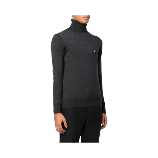 Vivienne Westwood Orb Embroidered Turtleneck Knit Jumper