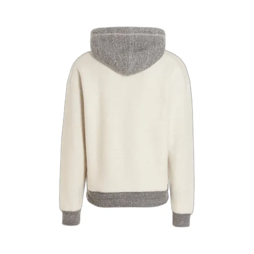 Colour-Block Logo-Print Hoodie