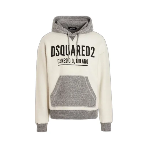 Colour-Block Logo-Print Hoodie
