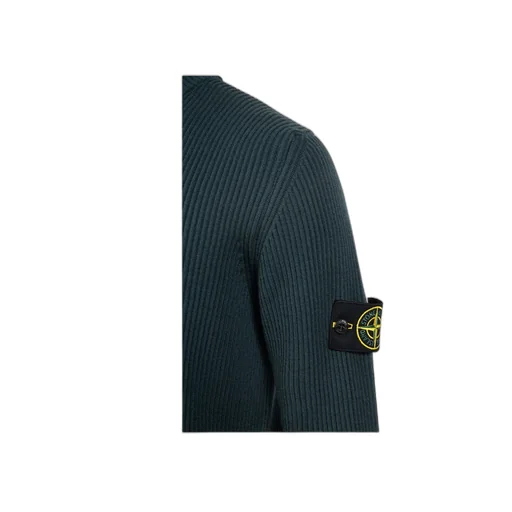 Compass-Patch Ribbed-Knit Jumper