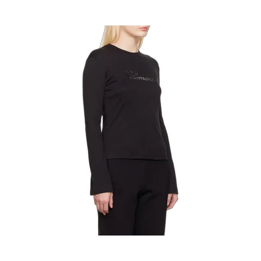 Blumarine Logo Embellished Long-Sleeved Top