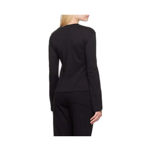 Blumarine Logo Embellished Long-Sleeved Top