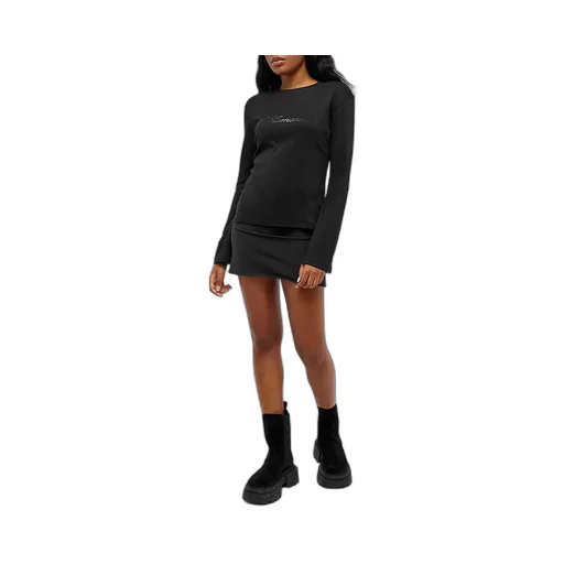 Blumarine Logo Embellished Long-Sleeved Top