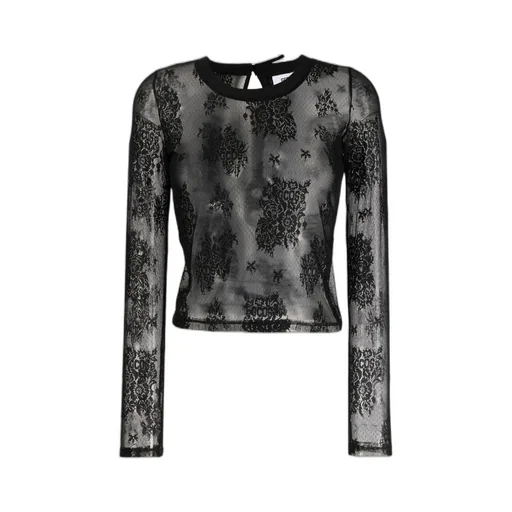 Gcds Floral Patterned Semi-Sheer Top