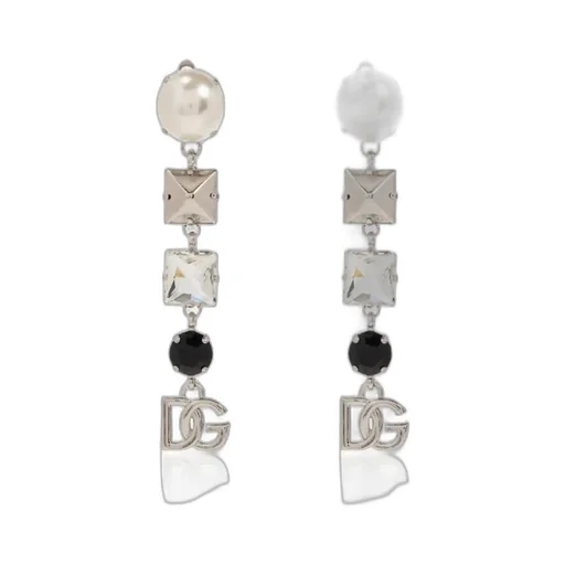 Dolce & Gabbana Dg Logo Embellished Drop Earrings