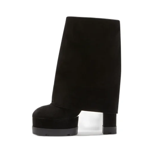 Knee-Length Suede Boots