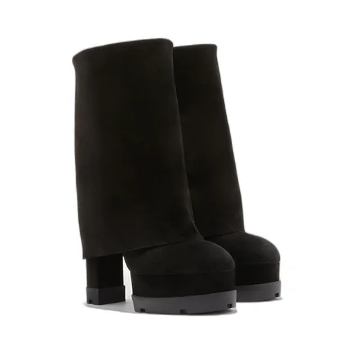 Knee-Length Suede Boots
