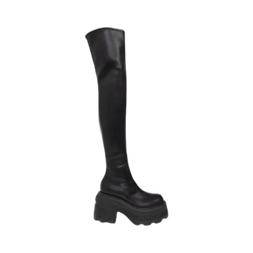 Casadei Round-Toe Thigh-High Platform Boots