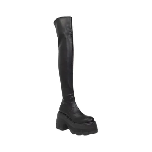 Casadei Round-Toe Thigh-High Platform Boots