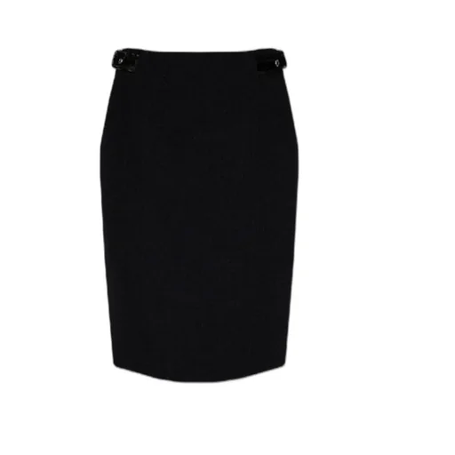 Strap-Detail Pencil Skirt