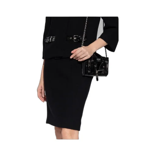 Strap-Detail Pencil Skirt