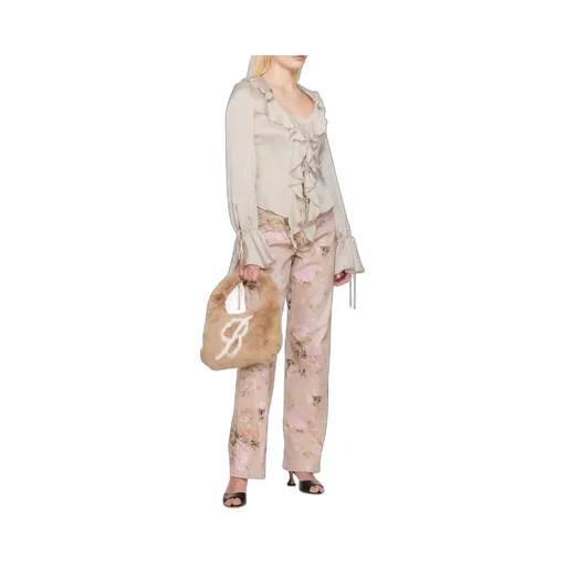 Blumarine Floral Print Boyfriend Jeans