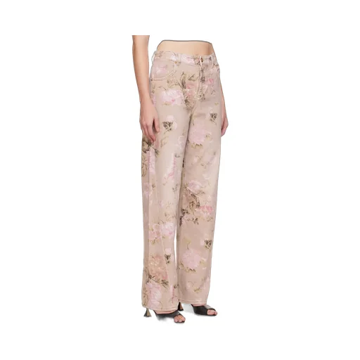 Blumarine Floral Print Boyfriend Jeans