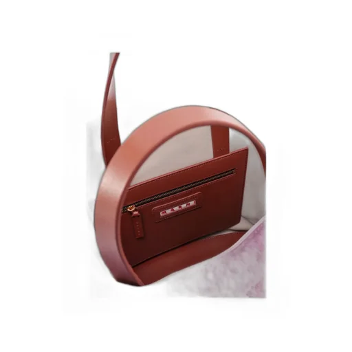 Marni Museo Logo Embroidered Shearling Tote Bag