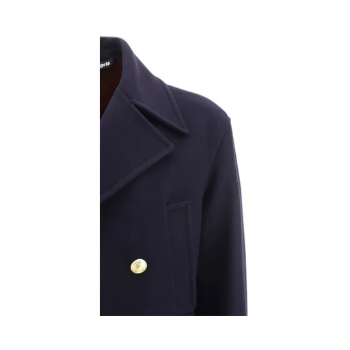 Palm Angels Palm Tree-Embroidered Double-Breasted Coat
