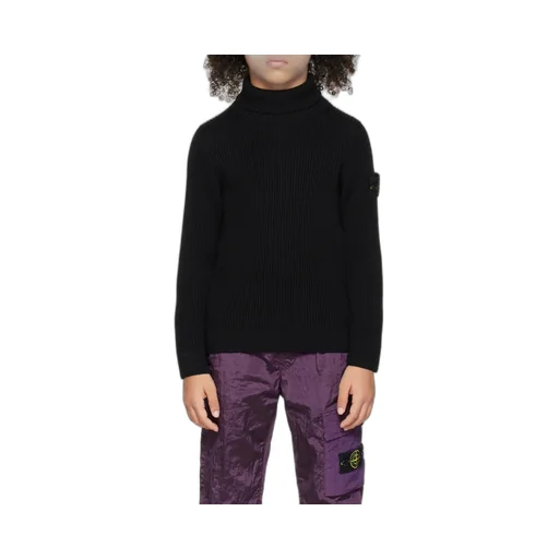 Stone Island Junior Compass-Patch Roll-Neck Jumper
