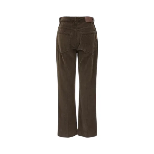 High-Waisted Flared Corduroy Trousers