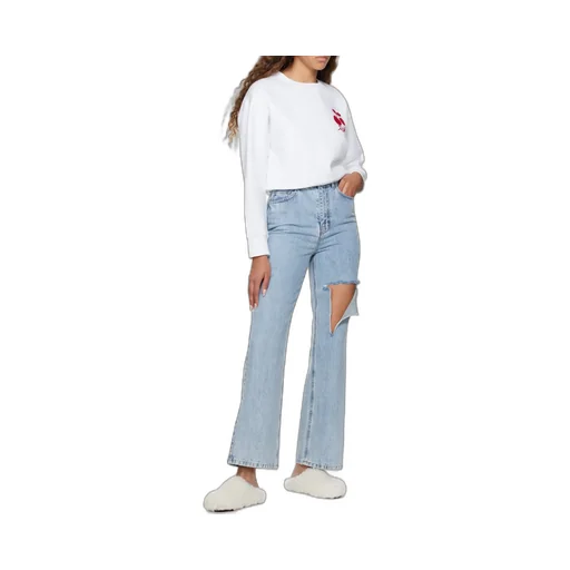 Embroidered-Logo Long-Sleeve Sweatshirt