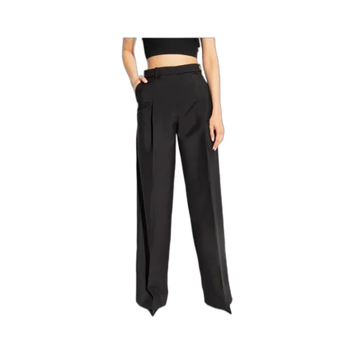 Versace Medusa Button High Waist Tailored Pants
