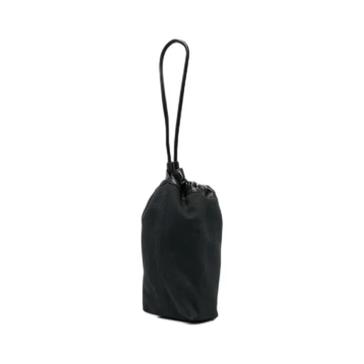 Jil Sander Logo-Printed Drawstring Clutch Bag